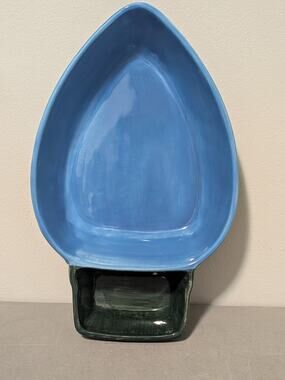Papel Giftware Christmas Holiday De-Lights Chip & Dip Bowl Blue Light Shape